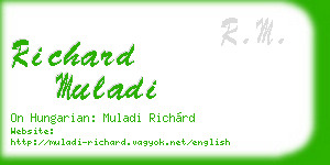 richard muladi business card