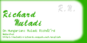 richard muladi business card